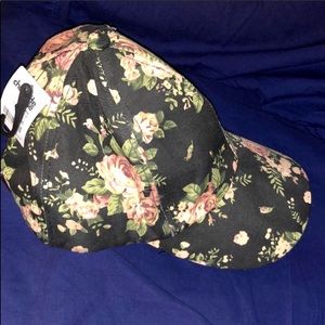 New Black & Pink Floral Cap